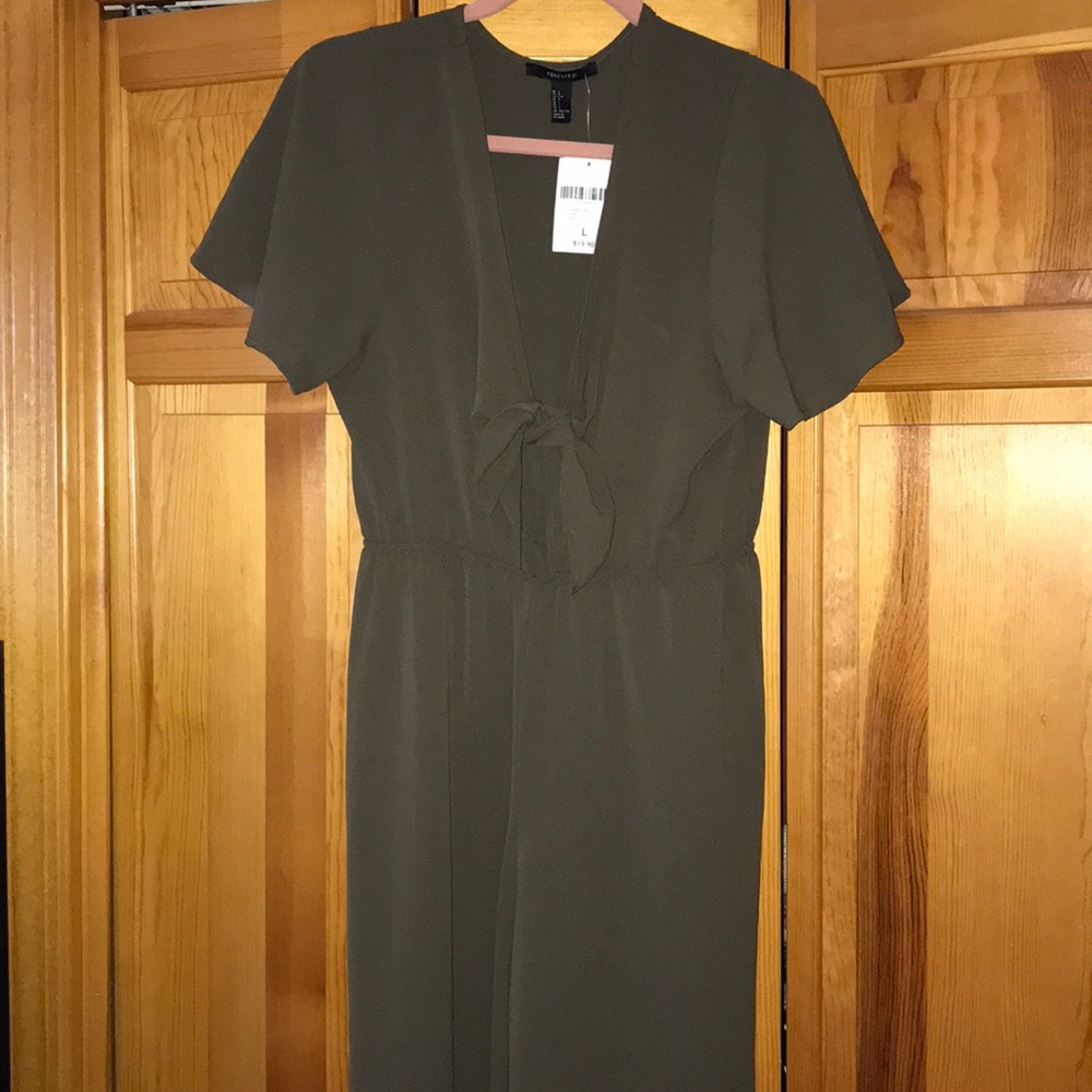 Olive jump suit